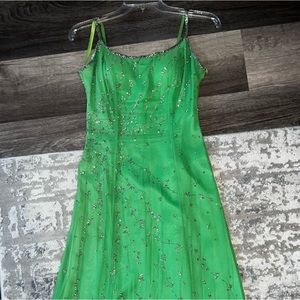 Line green prom dress. Offers are welcomed